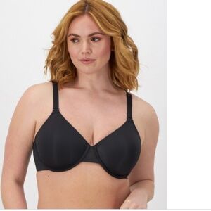 Bali Women's Sleek Support Smoothing Underwire T-Shirt Bra in Black